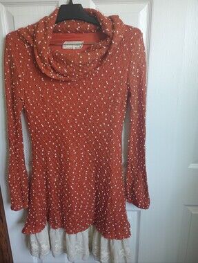 A'Reve Whimsygoth Vintage Polka Dot Knit Dress